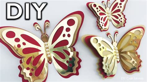 Paper Butterfly Diy With Easy To Use Template 3d Paper Butterfly