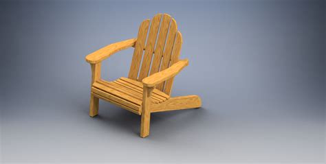 Adirondack Chair 3d Cad Model Library Grabcad