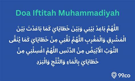 Bacaan Doa Iftitah Muhammadiyah Dilengkapi Latin Arti