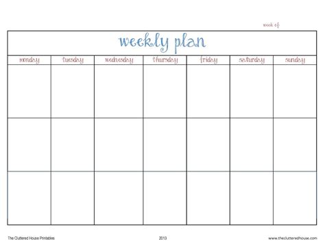 Weekly Planner Printable | Weekly calendar printable, Weekly planner template, Weekly calendar ...