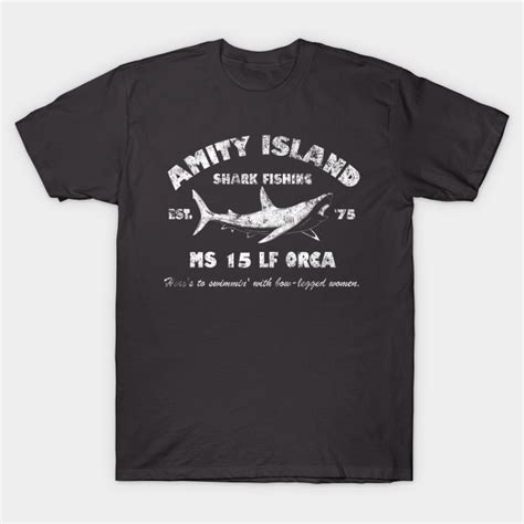 Amity Island Shark Fishing Shark T Shirt Teepublic