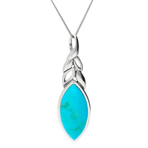 Sterling Silver Turquoise Pendant Buy Online Free Insured Uk Delivery