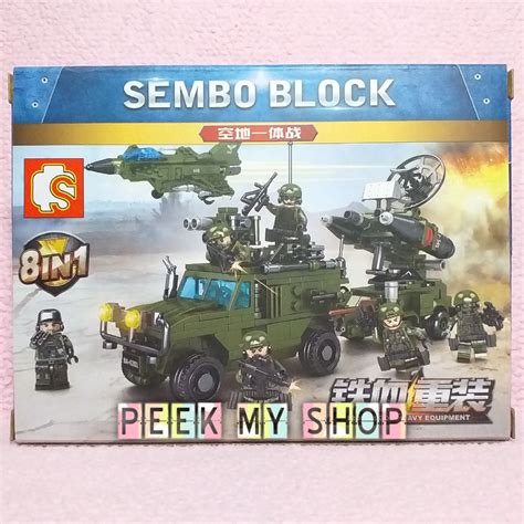 Sembo Block Military Soldiers With Heavy Equipment Minifigures Building