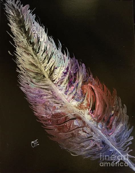 Abstract Feather Painting By Crystal Elswick Fine Art America