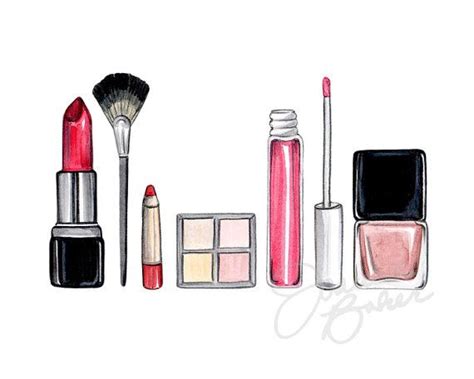 Makeup Illustration Art Print Makeup Illustration Makeup Drawing Makeup Art