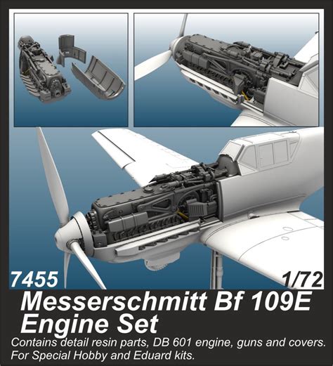 172 Messerschmitt Bf 109e Engine Vše Pro Modeláře Art Scale