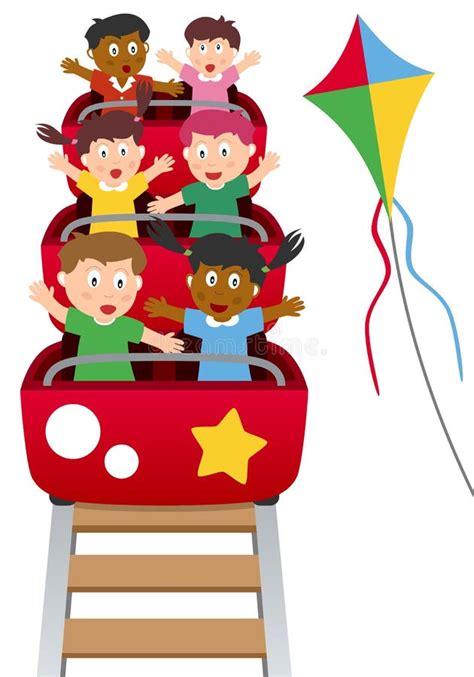 Kids On Roller Coaster Clip Art