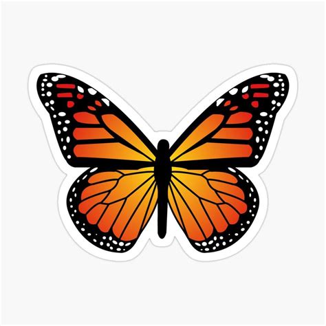 Orange Butterfly Sticker By Piperbrantley Orange Butterfly Scrapbook