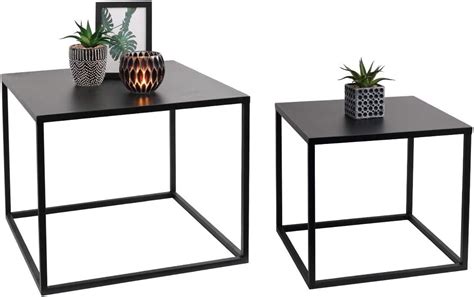 Lifa Living Nest Of 2 Tables Cube Square Coffee Tables For Small