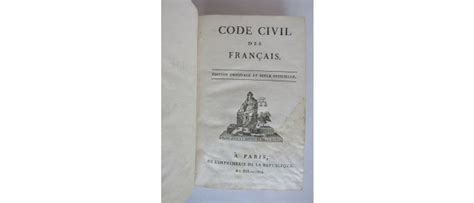 Napoleon 1er Code Civil Des Français Edition Originale Et Seule