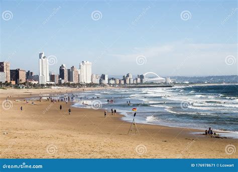 View Of Durban S Golden Mile From Ushaka Beach Editorial Photo Image