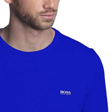 Crewneck Long Sleeve T Shirt Royal Blue Xs Hugo Boss Touch Of