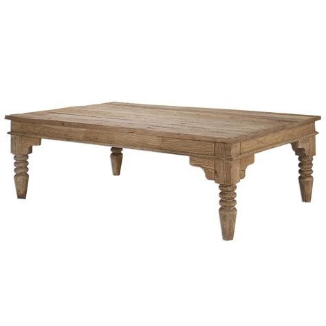 Create your own focus with reclaimed wood from elmwood reclaimed timber. Khristian Reclaimed Elm Wood Coffee Table With Natural Finish And Turned Legs