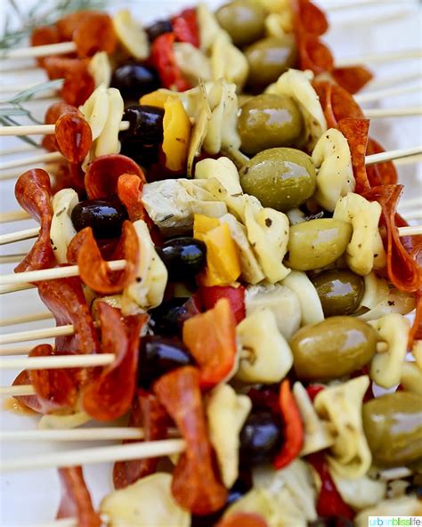 Antipasto Skewers Easy Party Appetizers Urban Bliss Life