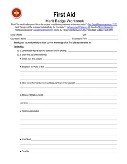First aid merit badge worksheet answers bibulous me. Emergency Preparedness Merit Badge Workbook