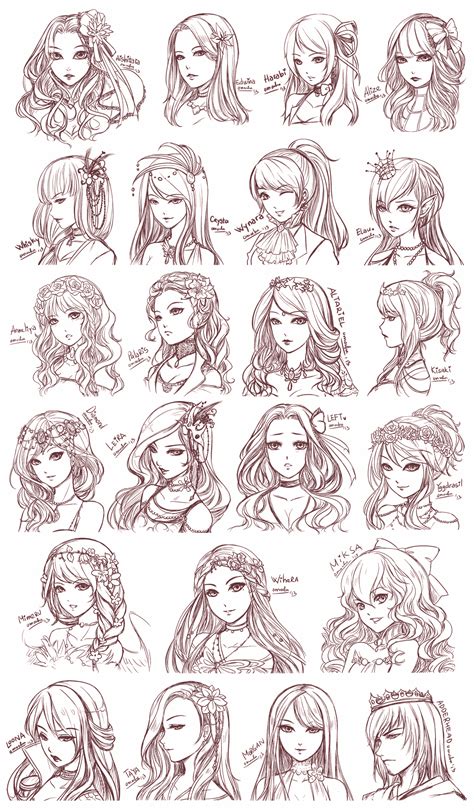 Anime Hairstyles Drawing