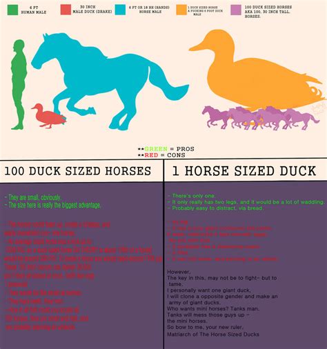 100 Duck Sized Horses Vs 1 Horse Sized Duck By Crymsiscles On Deviantart
