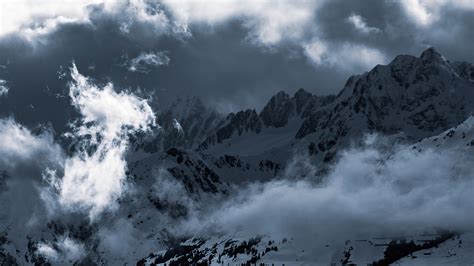 1366x768 Light Clouds Mountains Snow 5k 1366x768 Resolution Hd 4k