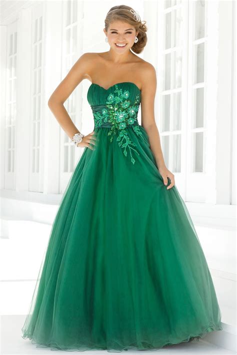 Green Prom Dresses Dressed Up Girl