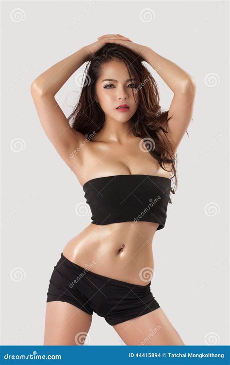 Woman With Beautiful Slim Tanned Body Stock Photo Image Of Female