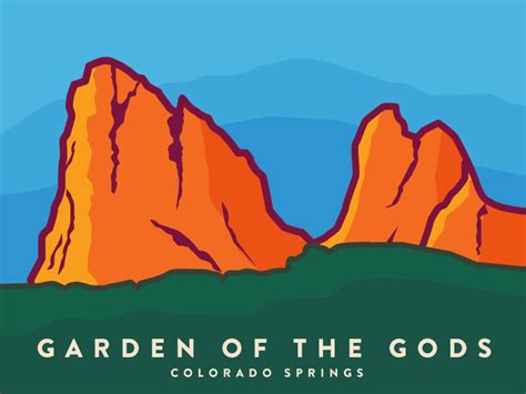 Garden Of The Gods Postcard By Alex Eiman On Dribbble
