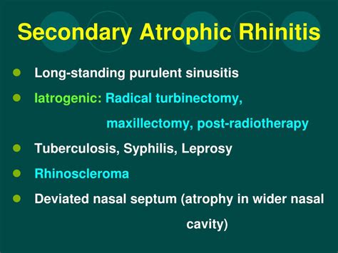 Ppt Infective And Atrophic Rhinitis Powerpoint Presentation Free