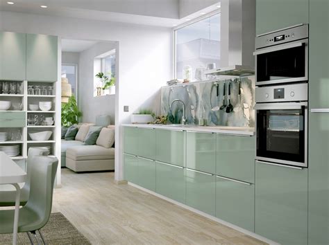 Ringhult deur, hoogglans wit, 60x80 cm. Hoogglans lichtgroene keuken | Lichtgroene keuken, Ikea ...