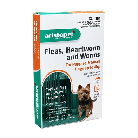 Aristopet Spot On Flea Heartworm And All Wormer For Puppies And Dogs Up To 4kg