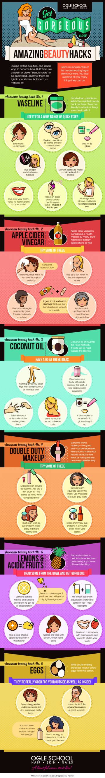 6 diy beauty hacks that every girl should know [infographic]