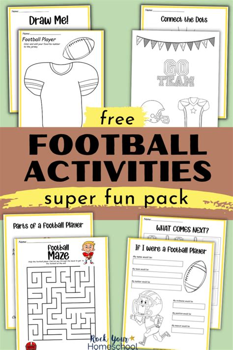 Football Printables Pack Of Coloring Pages And Fun Activities Free