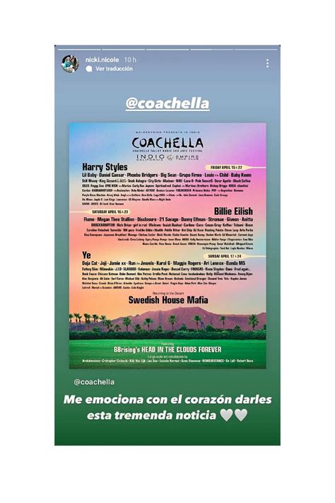 Nicki Nicole Nathy Peluso Karol G Y Más Coachella Confirmó Su Grilla Para La Edición 2022