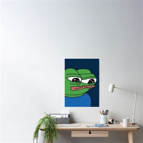 Pepethefrog Apu Apustaja The Helper Wall Eyed Pepe Blue With Sticker