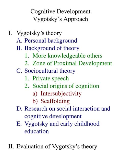 Ppt Cognitive Development Vygotskys Approach Powerpoint Presentation