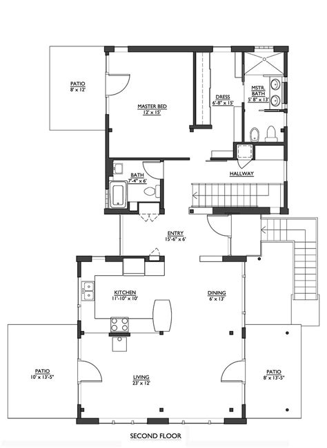 You don't have to sleep in it! Modern Style House Plan - 2 Beds 2.5 Baths 1953 Sq/Ft Plan ...