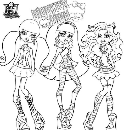 Free Monster High Coloring Pages To Print For Kids