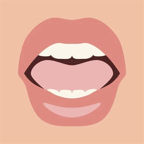 Open Mouth Icon Flat Style Throat Tonsils Scream Medicine Treatment