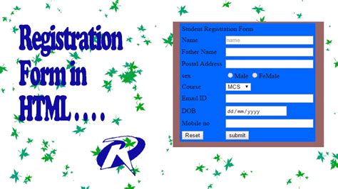 Student Registration Form Design In Html And Css With Code Bios Pics