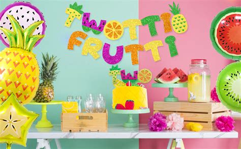 Twotti Frutti Birthday Banner Summer Party Cake Topper