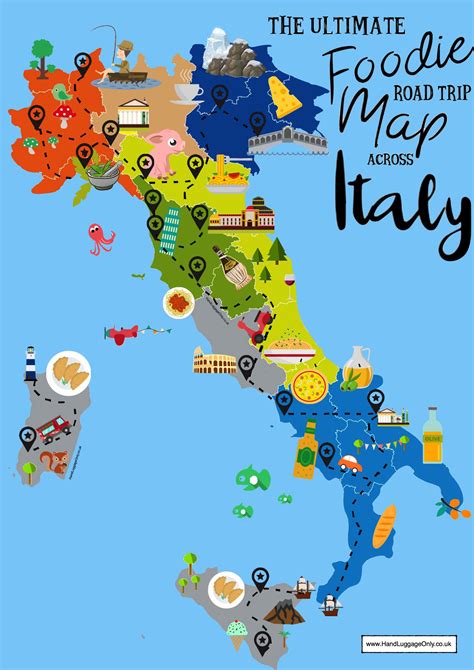 The Ultimate Map Of What To Eat In Italy And Where Hand Luggage Only
