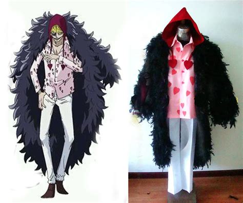 Anime Donquixote Rosinante Corazon Cosplay Costume With Top Pant And