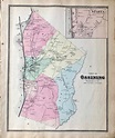 Mapa de Ossining, mapa original de 1875 coloreado a mano, condado de ...