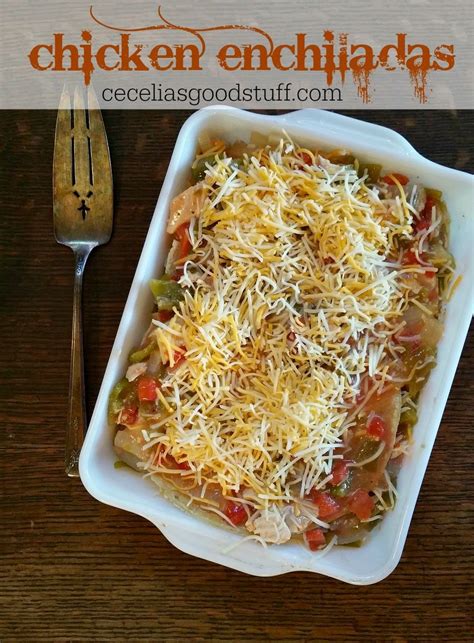 Ingredients needed for chicken enchilada casserole: Hatch Green Chile Chicken Enchilada Casserole This is a simple recipe for a... | Food, Green ...