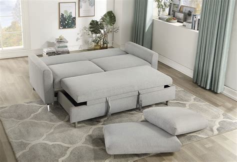 Price Convertible Studio Sofa W Pull Out Bed Homelegance Furniture Cart