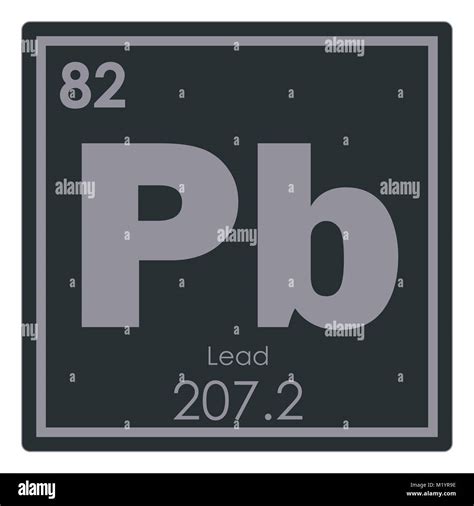 Lead Chemical Element Periodic Table Science Symbol Stock Photo Alamy