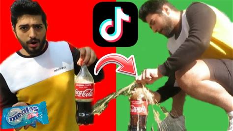 جربنا اغرب خدع التيك توك 😱 2 تجربة المنتوس مع الكولا 😦 Tiktok Life Hacks Brothers Chahin