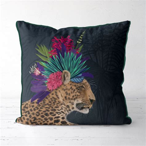 Leopard Print Cushion Leopard Print Pillow Cover Tropical Decor