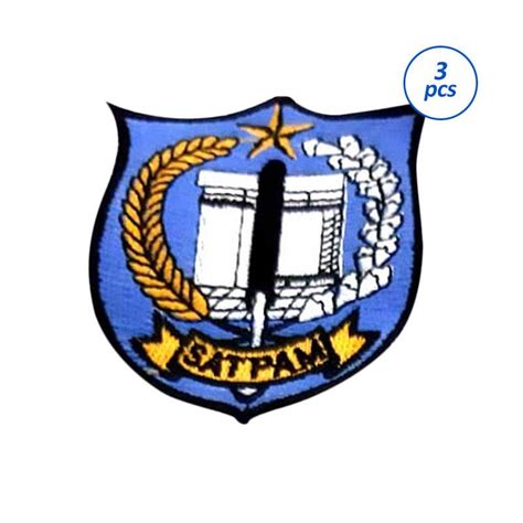 Jual Mulyocreative Patch Bordir Logo Satpam Emblem Pcs Biru Muda