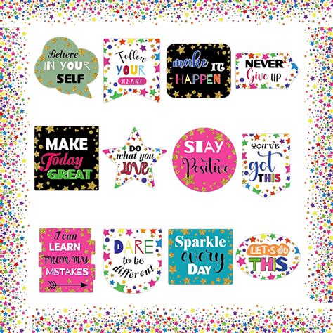 Buy Pieces Bulletin Board Decorations Set Growth Mindset S Confetti Classroom Decorations