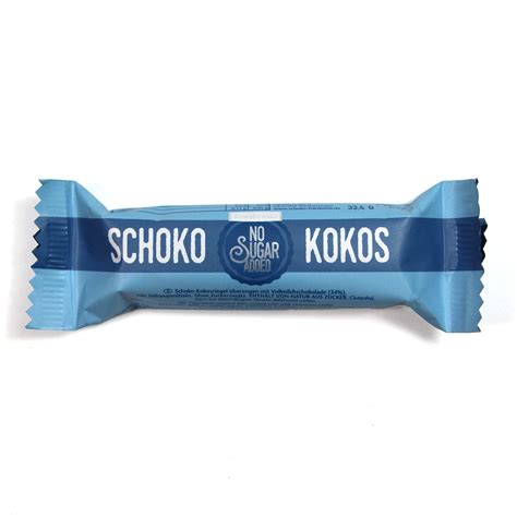 Schoko Kokos Riegel No Sugar Added Frankonia Soulfood Lowcarberia