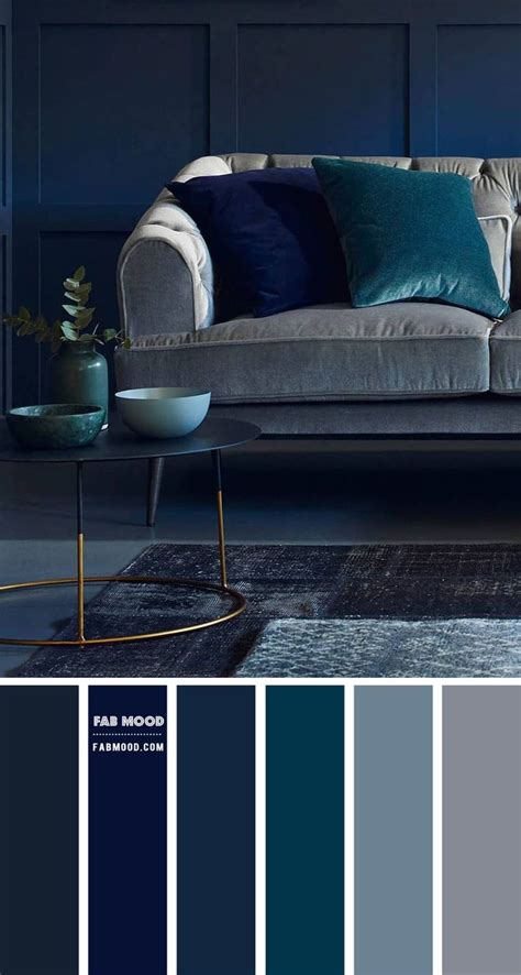 Navy Blue And Grey Living Room Color Combo Living Room Decor Ideas In